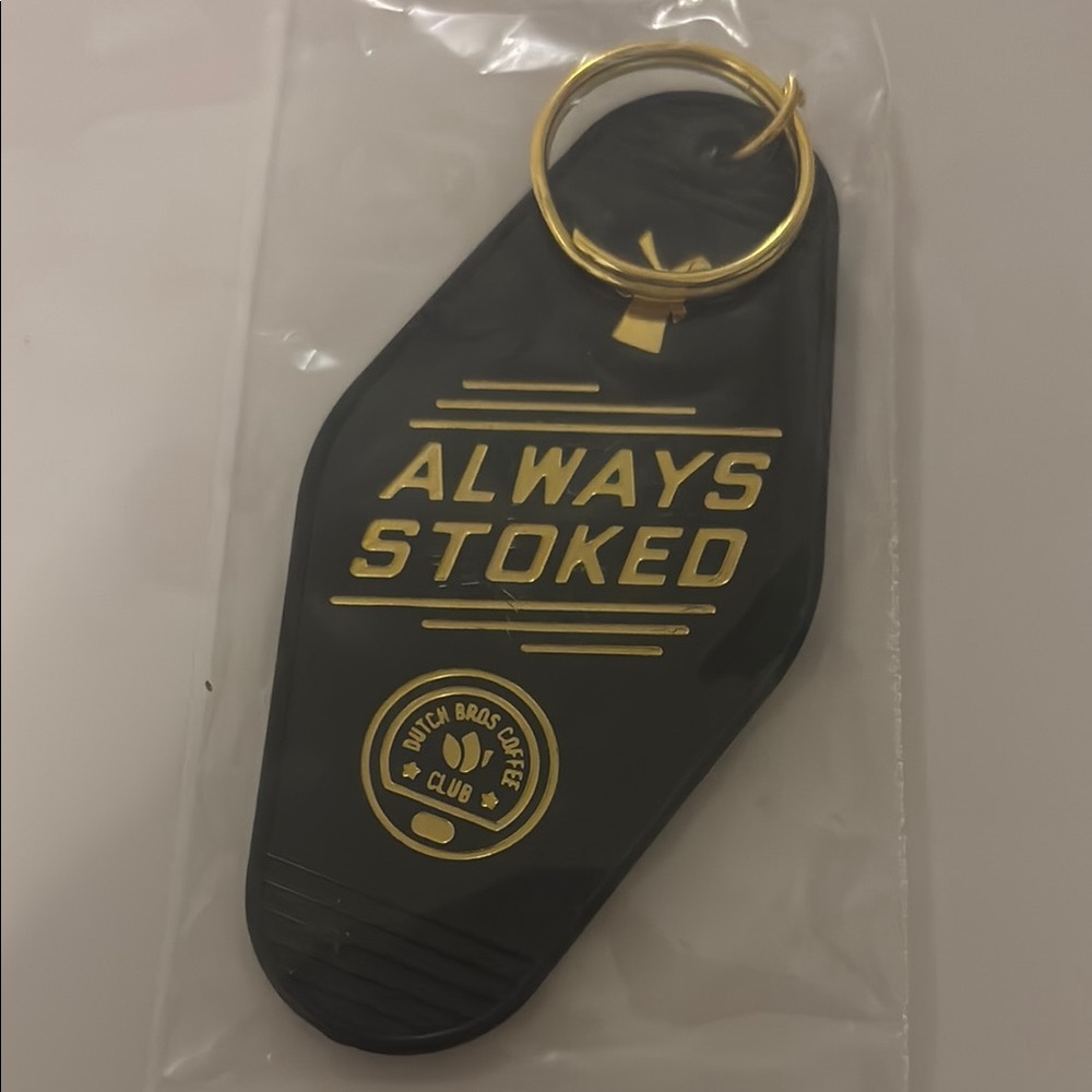 Dutch Bros Always Stoked Keychain